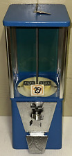 Working Oak Mfg 25C Quarter Vista Bulk Vending Machine Candy BLUE LID BLUE BASE picture