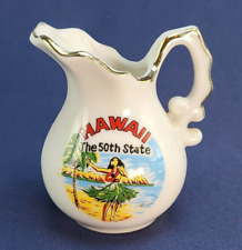 Vintage 1970s Hawaii 50th State Miniature Collectible Pitcher picture