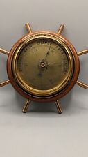Vintage English Nautical Aneroid Barometer Stylized as a Steering Wheel. ... picture