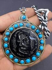 Vintage Beautiful Central Asian Jewelries Mixed Slivered Pendent With Intaglio picture