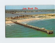 Postcard Bird's Eye View Casino & Fishing Pier Lake Worth Florida USA picture