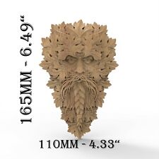 Wood Carved Green Man Of Forest Theme Fireplace Decor For Home Wall Plaque Sign picture