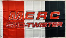 MERC MERCURY SNO TWISTER 3x5ft VINTAGE FLAG BANNER DRAPEAU SNOWMOBILE GARAGE picture