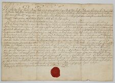 1785 German Manuscript Johann Eustach Political End? Imperial Calvary Wax Seal picture