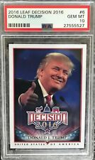 2016 Leaf Decision Donald Trump #6 ROOKIE Presidential Card PSA 10 Gem Mint MAGA picture