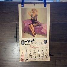 February 1960 Calendar Safety products Chicago Sexy woman picture
