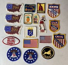 Lot Of 18 Vintage 1970s Patches: Boxing, Hawaii, Taurus, AAU, 76 Liberty, Royals picture