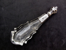 Vintage Continental 19th Century Silver Mounted Crystal PERFUME Scent Bottle OLD picture