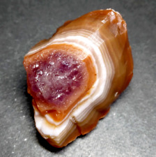 Lake Superior Agate 0.30 oz 'COLLECTORS BANDED AMETHYST' Rough Rare Gemstone picture
