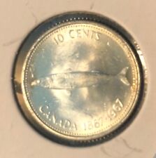 1867-1967  Canada 10 Cents Silver Coin-18.03MM-KM#67 picture