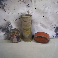 Lot of 3 Vintage 1970s Collectible Snack Tins Crabtree Mellomints GUC picture