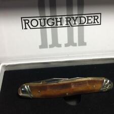 Rough Ryder High Plains Series Brown Sculpted Bone Muskrat Knife 3 7/8