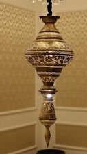 Antique large Brass handmade engraving Lantern Islamic Mosque Hanging Pendant picture