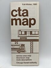 1981 Fall-Winter CHICAGO TRANSIT AUTHORITY CTA ROUTE MAP Train L Subway Bus picture