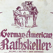 Vtg 1964 German American Rathskeller Restaurant Menu New York Fraternity House picture