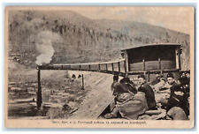 c1940's East China Railway Mail Train with Guards on the Platform Postcard picture