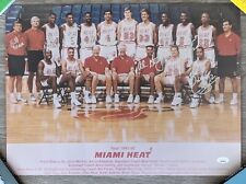 1991-92 Miami Heat Multi Signed Poster 20x14 JSA LOA Glen Rice Seikly S Smith + picture