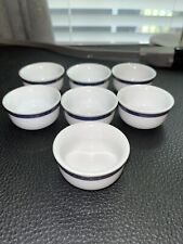 7- Vintage First Class Delta Airliners Porcelain Condiment Mini Ramekins Bowls picture