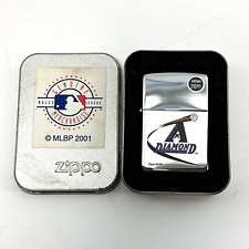 1998 Zippo Cigarette Lighter MLB Arizona Diamondbacks Tin Box Chrome picture