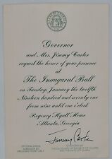 Early Jimmy Carter Signed Georgia Governor Inaugural Ball Invitation  picture