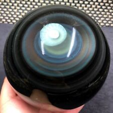 128MM/2600g Natural Rainbow Obsidian Crystal Ball Home Decor Healing+Stand picture