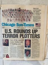 VTG CHICAGO SUN-TIMES AUGUST 29 2002 US Rounds up Terror Plotters 9/11 Newspaper picture