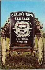 1950s New York Advertising Postcard O'BRIEN'S FARM SAUSAGE / Macy's Fancy Pantry picture
