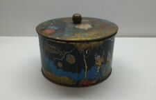 Antique Golden Peacock Tin Black Colorful Rusted 4.25