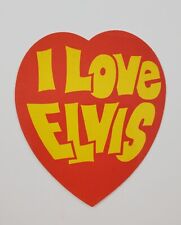 I Love Elvis 1970's Heart Shaped Sticker Trading Card picture