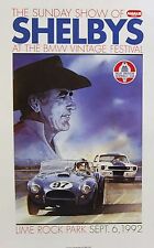 1965 Carroll Shelby R Model Ford Mustang AC Cobra Auto Racing Poster SCCA SAAC picture