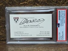 Alan Dershowitz Autograph PSA DNA Signed Business Card picture