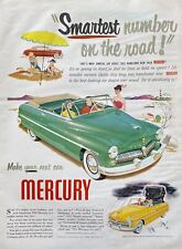Vtg Print Ad 1949 Mercury Car Ford Motors Retro Automobile Garage Man Cave Decor picture