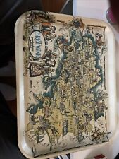Vintage 1951 French Map Brittany Tray picture