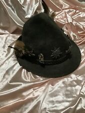Vintage Seeberger Green Austrian German Berghut Hat with Pins picture