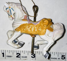 Willits Design 1988 Carousel Horse Porcelain Brass Tiger Saddle Vintage picture