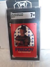 1988 Topps Fright Flicks Stickers Freddy for President #4 Krueger SGC 7 picture