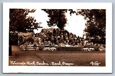 RPPC Postcard Bend Oregon Peterson's Rock Garden Christian Photo Posted 1947 picture