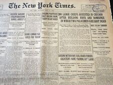 1922 MAY 11 NEW YORK TIMES - 200 LABOR CHIEFS ARRESTED IN CHICAGO - NT 5822 picture