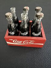 Coca Cola Coke Mini Glass Bottles in Wood Crate in 5 Languages picture