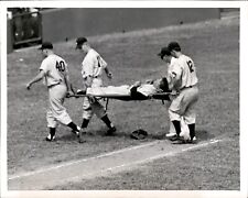 LD332 1950 Original ACME Photo NY YANKEES LEADING HITTER HANK BAUER INJURED picture