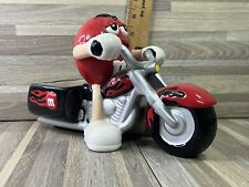 Gallery Red M & M On Motorcycle Ceramic Candy Dish Dispenser picture