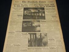 1938 SEPTEMBER 29 NEW BEDFORD STANDARD TIMES - FIRE RAZES SOULE MILL - NT 8915 picture