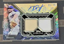 2022 Topps Sterling Kris Bryant Dual Jersey Bat Auto Autograph 16/25 Made picture