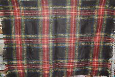 Creagaran Scotland Vintage Fringed Wool Plaid Blanket Throw 70x50 picture