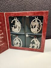 Longaberger Pewter Angel Ornaments 71072 - Set of 4 - 1999 picture