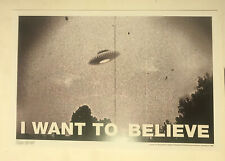 UFOs EXIST Flying Saucer X-Files Conspiracy Poster/Print signed by artist Frank  picture