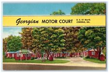 c1940's Georgian Motor Court Roadside Cordele Georgia GA Unposted Trees Postcard picture