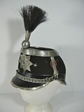 WWI Danish Swiss Royal Cavalry Dress Officers Shako with Horsehair Plume  (10M) picture