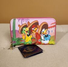 Loungefly Walt Disney Archives the Three Caballeros Zip Around Wallet NEW picture