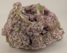 Bi color Green & pink tourmaline Crystal combine  pink muscovite Healing 476gm picture